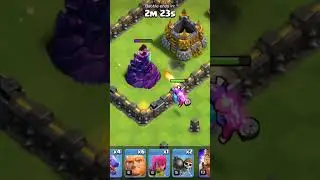 Broom Witch VS Wizard Tower l Luffy gaming l subscribe and like❤ #clashofclans #shortvideo #fun