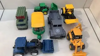 New cartoon video // kids playing with jcb, tractor loader, autorickshaw, army tanks and Tata Trucks