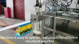 Machine de remplissage et de bouchage de sachets &agrave; petit bec verseur pour boissons au lait et au jus