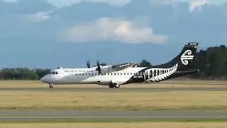 Air New Zealand ATR 72-600 Takeoff Christchurch Airport (NZCH)