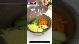 Multifunctional Stainless Steel Drain Basket Vegetable Cutter - Salad Cutter