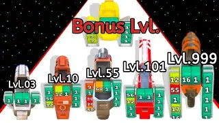 (2024) Cube Gun Rush 3D Level Up Guns All Level New Gameplay