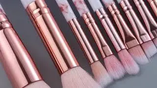 15 pcs Marble Makeup Brush Set