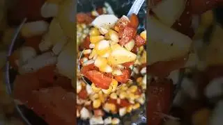 Sweet Tangy 🌽 Corn Chaat🤤| Quick & Tangy Snack #shorts #cooking #cornchaat #corn #recipe #trending