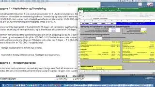 Økonomi og ledelse Eksamen V2017 oppg 4 Kapitalbehov og finansiering