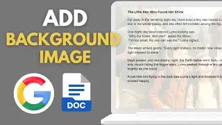 How to Add A Background Image in Google Docs
