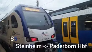 Die Mitfahrt mit der S5 von Steinheim nach Paderborn Hbf