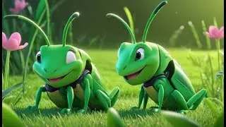 Five Little Grasshoppers Jumping Together | Nursery Rhymes for Kids & Baby Songs