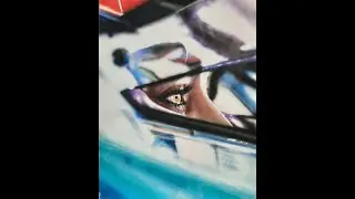 Fast Woman, airbrush painting time lapse, Feb 2025