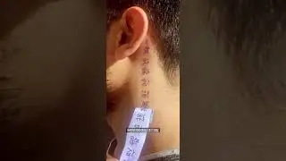 @arrtnsouultattooz Custom neck tattoo in Chinese words #youtubeindia #trending #virel #tattoos