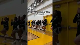 How do you get to school? #basketball #basketballgame #cheer #highschoolbasketball #highschoolsports