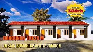Desain Rumah Kos Uk 10x20 M 1 Lantai | Jasa Desain Rumah Bpk Ventje, Ambon