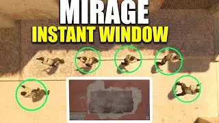 CS2 Mirage Мгновенное задымление окна