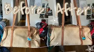 Help me clean this absolutely FILTHY Dooney & Bourke bag I found at the Goodwill Bins!!!