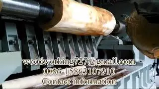 Hydraulic double-spindle rotary peeling lathe