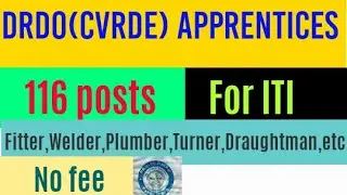 DRDO CVRDE ITI APPRENTICES RECRUITMENT 2020
