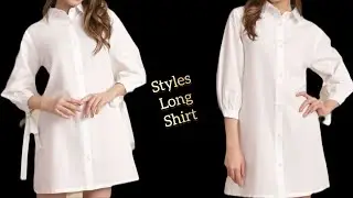 New Trending Styles Shirt Design for girls/ Long Shirt /Cutting and stitching Very easy method....