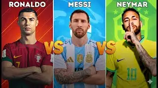Ronaldo vs Messi vs Neymar 2025 🔥 Ultimate Stats & GOAT Comparison