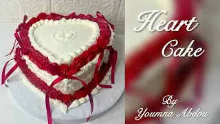 Красный бархатный торт в форме сердца ♥️♥️ #торты #fypage #fypviral #explore #cakedesign