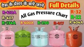 AC gas pressure chart|R134A,R22, R410A gas pressure|all ac gas pressure chart|हिंदी मे