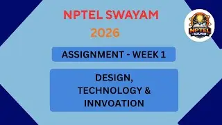 NPTEL Design, Technology and innovation ASSIGNMENT 1 Solutions | Week 1 JAN 2026 #nptel#swayamsolver
