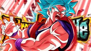 MAXIMUM POWER! LEVEL 10 LINKS 100% EZA STR KAIOKEN BLUE GOKU SHOWCASE!! (DBZ: Dokkan Battle)