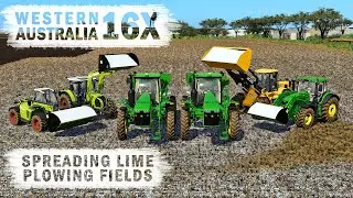 Западная Австралия 16x &mdash; Разбрасывание извести и вспашка полей &mdash; Эпизод 04 &mdash; FS19