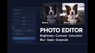 Built a basic photo editor as part of a mentor-guided learning exercise 📸
