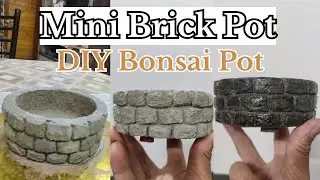 Mini Brick Pot Making 🧱 | DIY Small Bonsai Pot | Easy Step-by-Step Tutorial