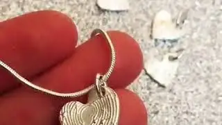 fingerprint heart charm necklace