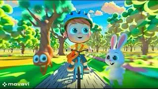 The Happy Bicycle Ride | Nursery Rhymes | Kids Learning | Fun & Enjoy