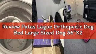 Review Patas Lague Orthopedic Dog Bed Large Sized Dog 36''X24'', Waterproof Soft Comfortable Egg Cra