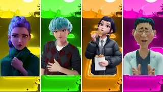 🎶 Rumi 🆚 Baby 🆚 Zoey 🆚 Dr.Han | Kpop Demon hunters Tiles Hop EDM Rush
