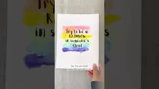 Easy Watercolor Word Art