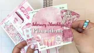 February 2021 Monthly Plan with me | Planner Choco Love Witch kit| Harriet Wright Designs Planner