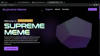 Supreme Meme  Project - 3D Animated Landing Page using three js, next js, gsap, framer-motion