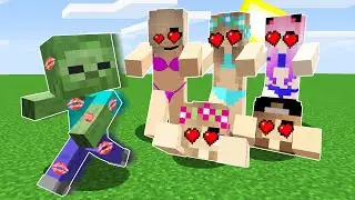 BÜTÜN KIZLAR KÜÇÜK ZOMBİYE AŞIK OLDU - Minecraft