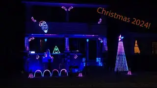 Reed Family Light Show Christmas 2024 (Come look at my house)