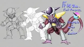 Frieza 1st  DragonBallZ | Digital Draw Full Process
