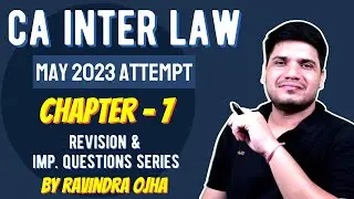 CA Inter Law Most Imp. Topics & Revision || Companies Act 2013 Chapter 7 @KumarRavindraOjha