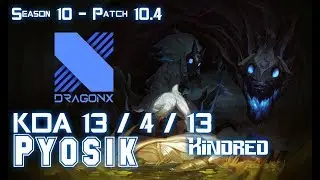 DRX Pyosik KINDRED vs LEE SIN Jungle - Patch 10.4 KR Ranked