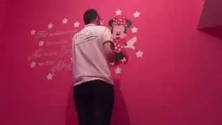 Minnie Mouse hand painted wall mural by www.SteveTheArtist.co.uk