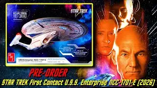 AMT STAR TREK Первый контакт U.S.S. Enterprise NCC-1701-E Прозрачный пластик (ПРЕДЗАКАЗ 2026)