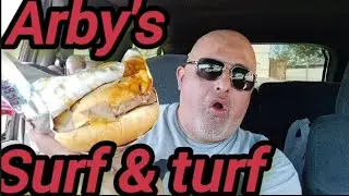 ARBY'S SURF & TURF CRISPY FISH SANDWICH & CLASSIC BEEF CHEDDAR