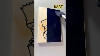 🔥 Satisfying Bart Simpson 🔥 #painting #satisfying #shorts