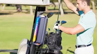 Solar Bluetooth Speaker Portable Outdoor IPX6 Waterproof Magnetic with 7 Colorful Flashing Lights