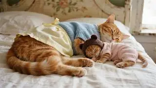 Mama cat and ginger kitten discover why church bells stopped ringing?🔔Compilation