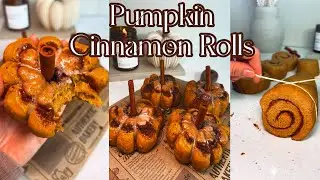 Vegan Pumpkin Cinnamon Rolls (Shaped Like Pumpkins!)