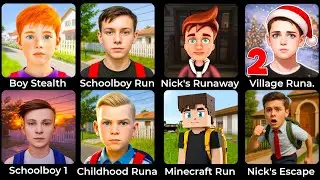 Schoolboy Runaway Act 2, Nick's Runaway, Schoolboy Village 2, Boy Stealth Escape, Evil Neighbors 2