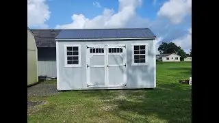 🏡 10x16 Side Utility | Light Gray & White | Electrical + Radiant Barrier